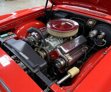 Engine bay after cleaning
