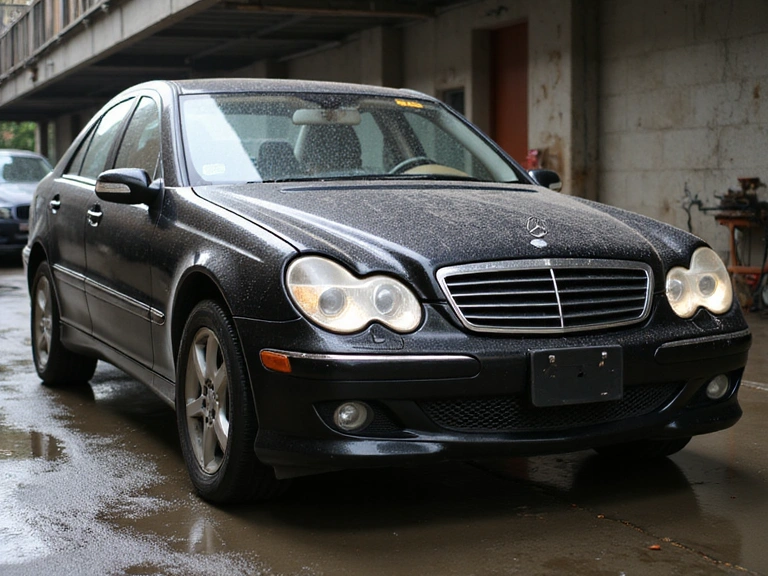 Luxury car before detailing service