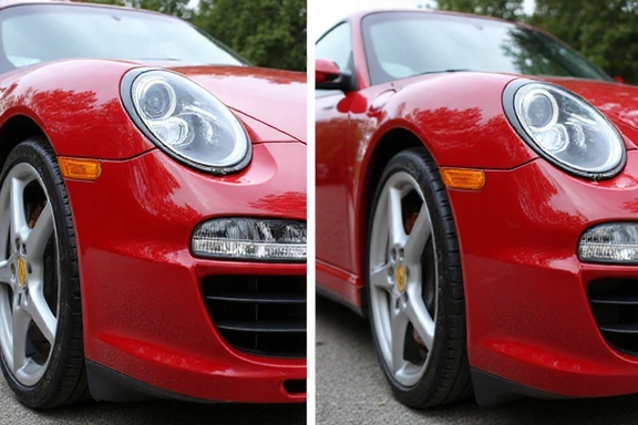 Before and after paint correction