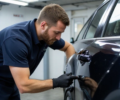Certified detailing specialist at work