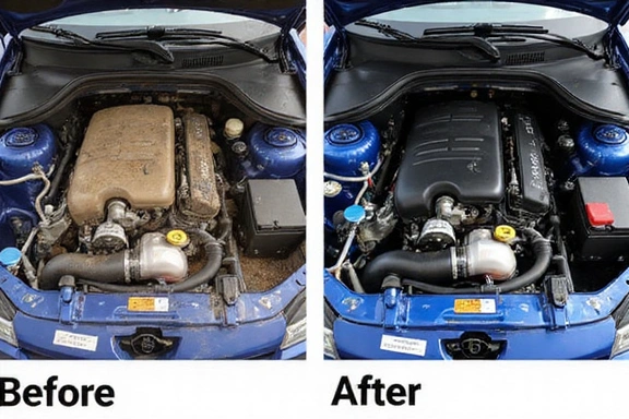 Engine bay detailing results