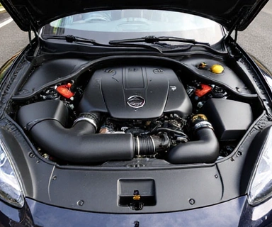 Detailed engine bay